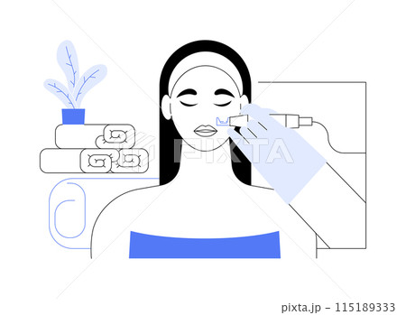 Laser hair removal isolated cartoon vector illustrations. Laser hair removal isolated cartoon vector illustrations. 115189333