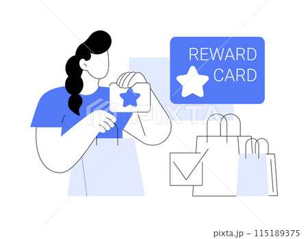 Customer reward card isolated cartoon vector illustrations. 115189375