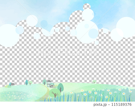 穏やかな夏の風景イラスト 115189376
