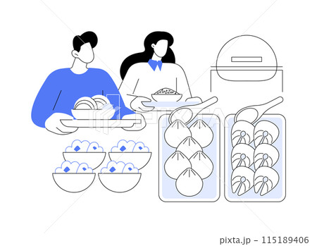 Self-service restaurant isolated cartoon vector illustrations. 115189406