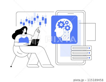 Trading bot isolated cartoon vector illustrations. 115189458