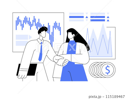Business negotiations isolated cartoon vector illustrations. Business negotiations isolated cartoon vector illustrations. 115189467