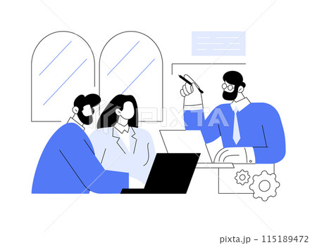 Business meeting isolated cartoon vector illustrations. Business meeting isolated cartoon vector illustrations. 115189472