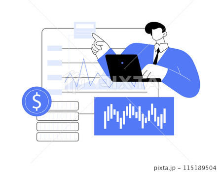 Hedge fund trader isolated cartoon vector illustrations. 115189504