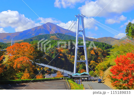 秋の九重夢大吊橋(大分県九重町) 秋の九重夢大吊橋(大分県九重町) 115189833