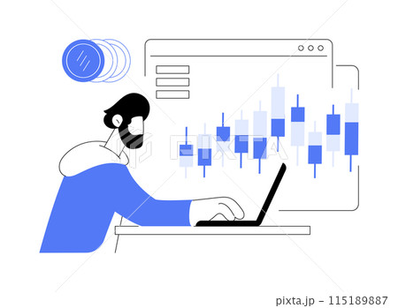 Trading platform isolated cartoon vector illustrations. 115189887