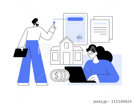 Virtual buying isolated cartoon vector illustrations. Virtual buying isolated cartoon vector illustrations. 115189924