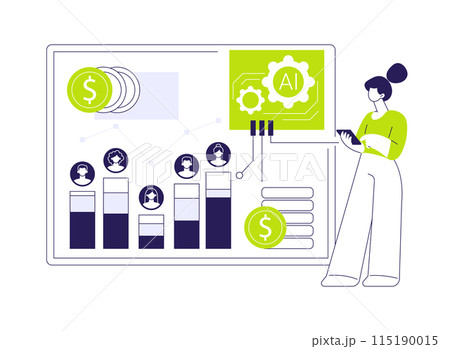 AI-Lead Scoring for Sales Teams abstract concept vector illustration. 115190015