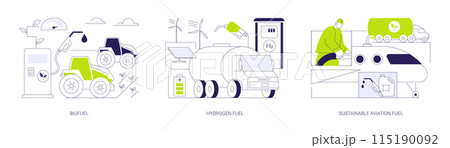 Renewable fuels abstract concept vector illustrations. 115190092