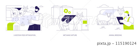 CO2 management abstract concept vector illustrations. 115190124