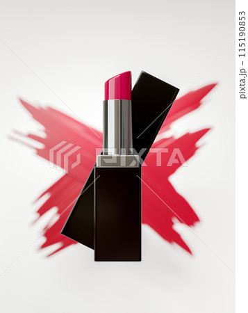 A pink lipstick on a white background with lipstick swatches. cosmetic banner, beauty and fashion A pink lipstick on a white background with lipstick swatches. cosmetic banner, beauty and fashion 115190853