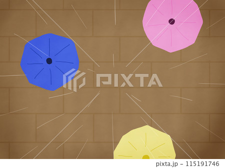 上から見た雨の風景 115191746