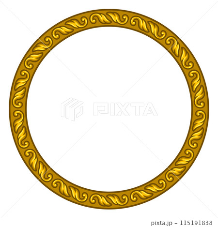 Frame in baroque style. Decorative curling design. 115191838