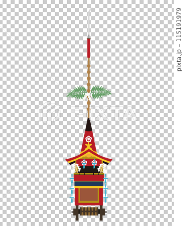 京都祇園祭の長刀鉾ベクターイラスト 115191979