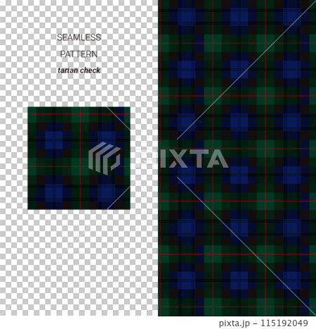 Blackwatch tartan seamless pattern Blackwatch tartan seamless pattern 115192049