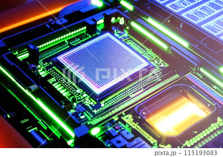 【AI生成】フォトニックチップ（光半導体）757006のイラスト素材 [115193083] - PIXTA