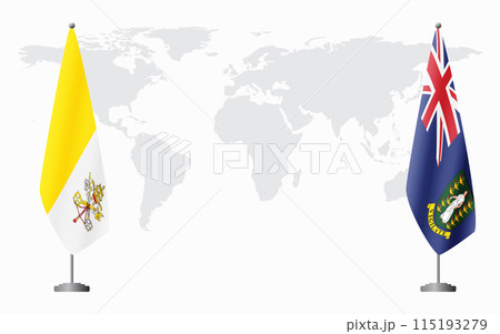 Vatican and British Virgin Islands flags for official meet 115193279