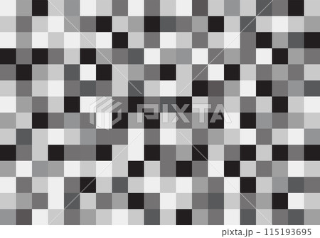 白黒のモザイクのイラスト素材 [115193695] - PIXTA