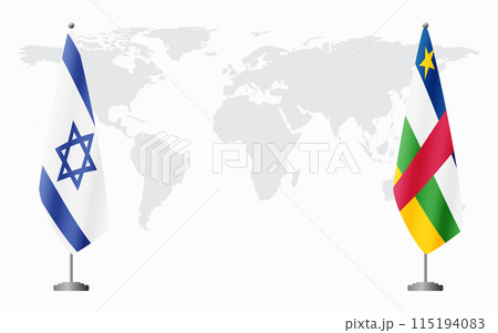 Israel and Central African Republic flags for official me Israel and Central African Republic flags for official me 115194083