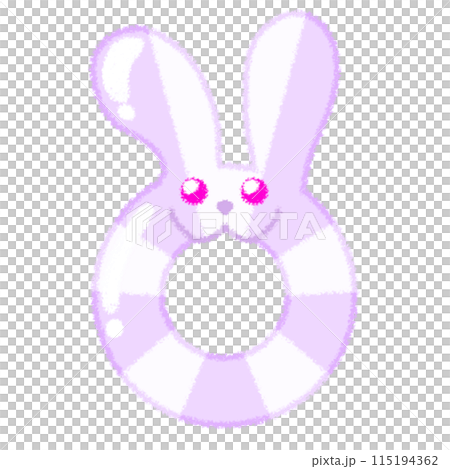 一隻變得興奮的兔子的插圖 115194362