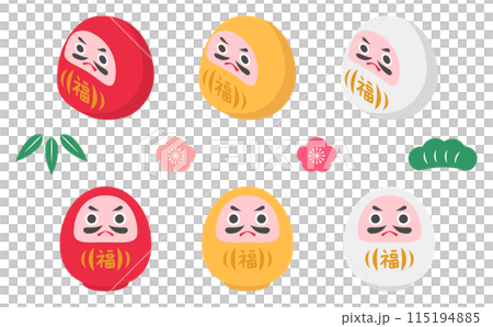 Daruma illustration set 115194885