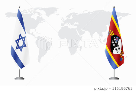 Israel and Kingdom of eSwatini - Swaziland flags for offi Israel and Kingdom of eSwatini - Swaziland flags for offi 115196763