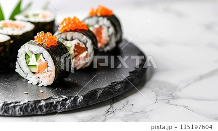 Fresh and delicious sushi 115197604