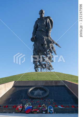 Rzhev, Russia - April 29, 2023: Rzhev Memorial to the Soviet Soldier, dedicated to the memory of Soviet soldiers who died in battles near Rzhev in 1942-1943 115197996