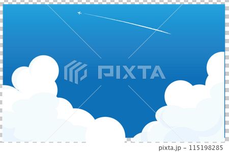 Summer cumulonimbus cloud illustration background 115198285