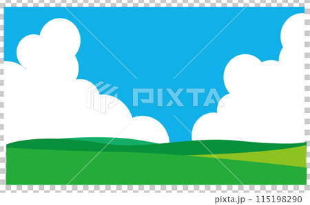 夏の入道雲イラスト背景 115198290