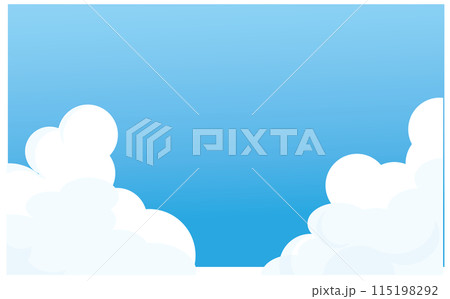 夏の入道雲イラスト背景 115198292