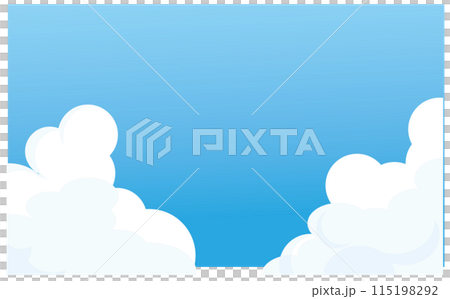 夏の入道雲イラスト背景 115198292