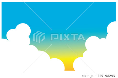 夏の入道雲イラスト背景 115198293