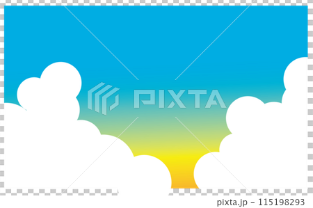 夏の入道雲イラスト背景 115198293
