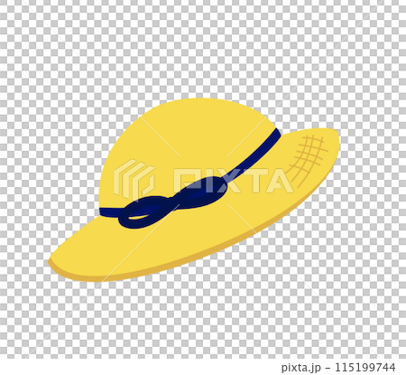 Cool straw hat illustration Cool straw hat illustration 115199744