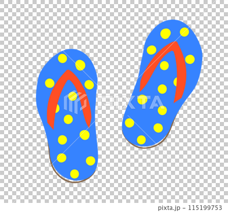 Colorful flip flops illustration Colorful flip flops illustration 115199753