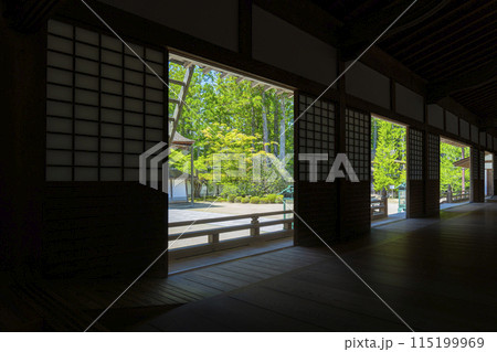 高野山金剛峯寺 主殿 大広間から見える風景 高野山金剛峯寺 主殿 大広間から見える風景 115199969