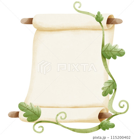 illustration fairy paper with leave, Halloween element decoration. 115200402