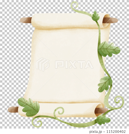 illustration fairy paper with leave, Halloween element decoration. 115200402
