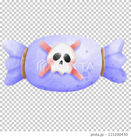 cute skull candy, Halloween element decoration. 115200430