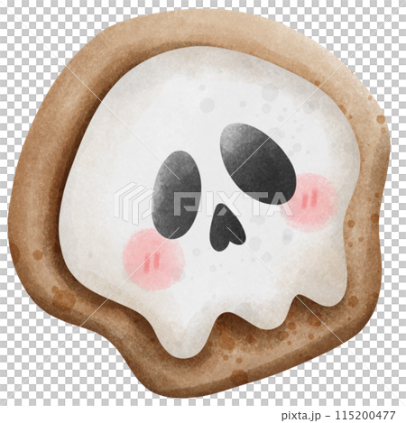 cute skull skeleton cookie, Halloween element decoration. cute skull skeleton cookie, Halloween element decoration. 115200477