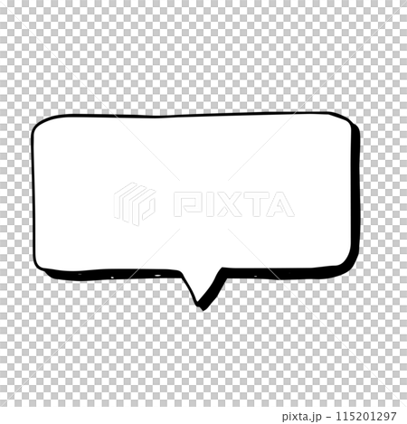 ペン画の手書き風吹き出し 115201297