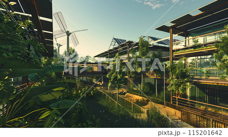 技術と自然の調和、未来の学び舎（ソーラーパンク） 115201642