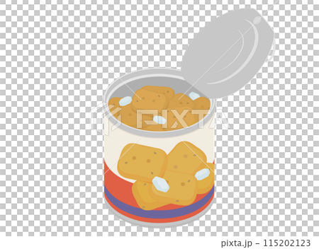 缶入りの乾パンのイラスト 115202123