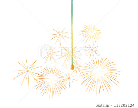 線香花火のイラスト 115202124