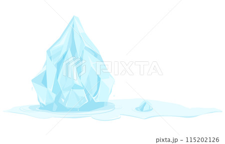氷の塊が溶けているイラスト 115202126