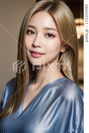 微笑む若い女性 115203999