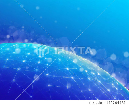 地球/ITイメージの青いアブストラクト背景7（生成AI） 115204481