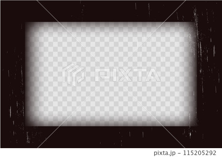 Old cinematic frame, video film strip. Retro vintage tape empty template with slide. Tape border, grunge textured silhuette. Video photo reel on transparent background Old cinematic frame, video film strip. Retro vintage tape empty template with slide. Tape border, grunge textured silhuette. Video photo reel on transparent background 115205292