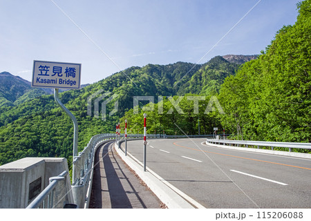 【初夏の平湯温泉】R158平湯トンネル東出口・笠見橋周辺の新緑風景 115206088